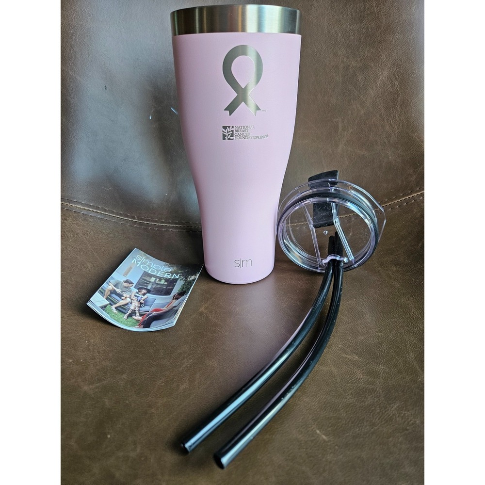 Simple Modern Tumbler Breast Cancer Awareness Ribbon Pink Friend Gift Idea New